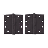 Cal-Royal - BB31 - Two Ball Bearing Five Knuckle Square Corner with 4-1/2" x 4-1/2" - Grade 1 - US10B - Dark Oxidized Satin Bronze Oil Rubbed (613) (Pack of 2)