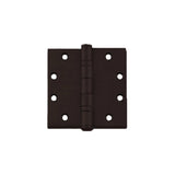 Cal-Royal - BB31 - Two Ball Bearing Five Knuckle Square Corner with 4-1/2" x 4-1/2" - Grade 1 - US10B - Dark Oxidized Satin Bronze Oil Rubbed (613)