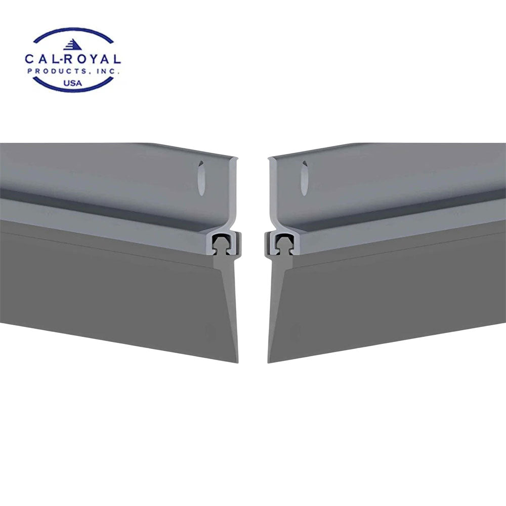 Cal-Royal - BTS-103 - Door Bottom Sweep made of Extruded Retainer and Vinyl Insert - 48 Inch - Aluminum Finish (Pack of 2)