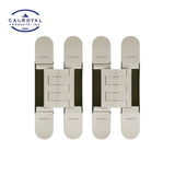 Cal-Royal - CR3D81 - 3D Adjustable Invisible Hinges - US15 - Clear Coated Satin Nickel Plated (619) (Pack of 2)