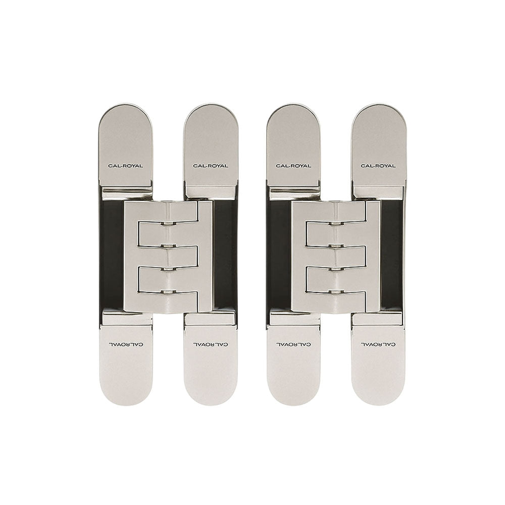 Cal-Royal - CR3D81 - 3D Adjustable Invisible Hinges - US26D - Satin Chromium Plated (626) (Pack of 2)