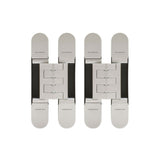 Cal-Royal - CR3D81 - 3D Adjustable Invisible Hinges - US28 - Clear Anodized Satin Aluminum (628) (Pack of 2)