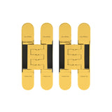 Cal-Royal - CR3D81 - 3D Adjustable Invisible Hinges - US4 - Clear Coated Satin Brass (606) (Pack of 2)