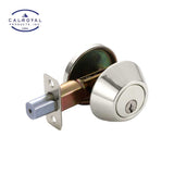 Cal-Royal - DBTEMP-28 - Single Cylinder Temporary Deadbolt - Adjustable Steel 2-3/8" and 2-3/4" Backset - Keyed Alike - US32D - Satin Stainless Steel (630)
