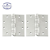 Cal-Royal - HOSBB5200 - Full Mortise Heavy Weight Four Ball Bearing Hinges Hospital Tip with Non-Removable Pin and 4-1/2" x 4-1/2" - US26D - Satin Chromium Plated (626) (Pack of 2)