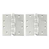 Cal-Royal - HOSBB5210 - Full Mortise Heavy Weight Four Ball Bearing Hinge with Non-Removable Pin and 5" x 4-1/2" - US26D - Satin Chromium Plated (626) (Pack of 2)