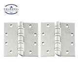 Cal-Royal - HOSBB5210 - Full Mortise Heavy Weight Four Ball Bearing Hinge with Non-Removable Pin and 5" x 4-1/2" - US26D - Satin Chromium Plated (626) (Pack of 2)