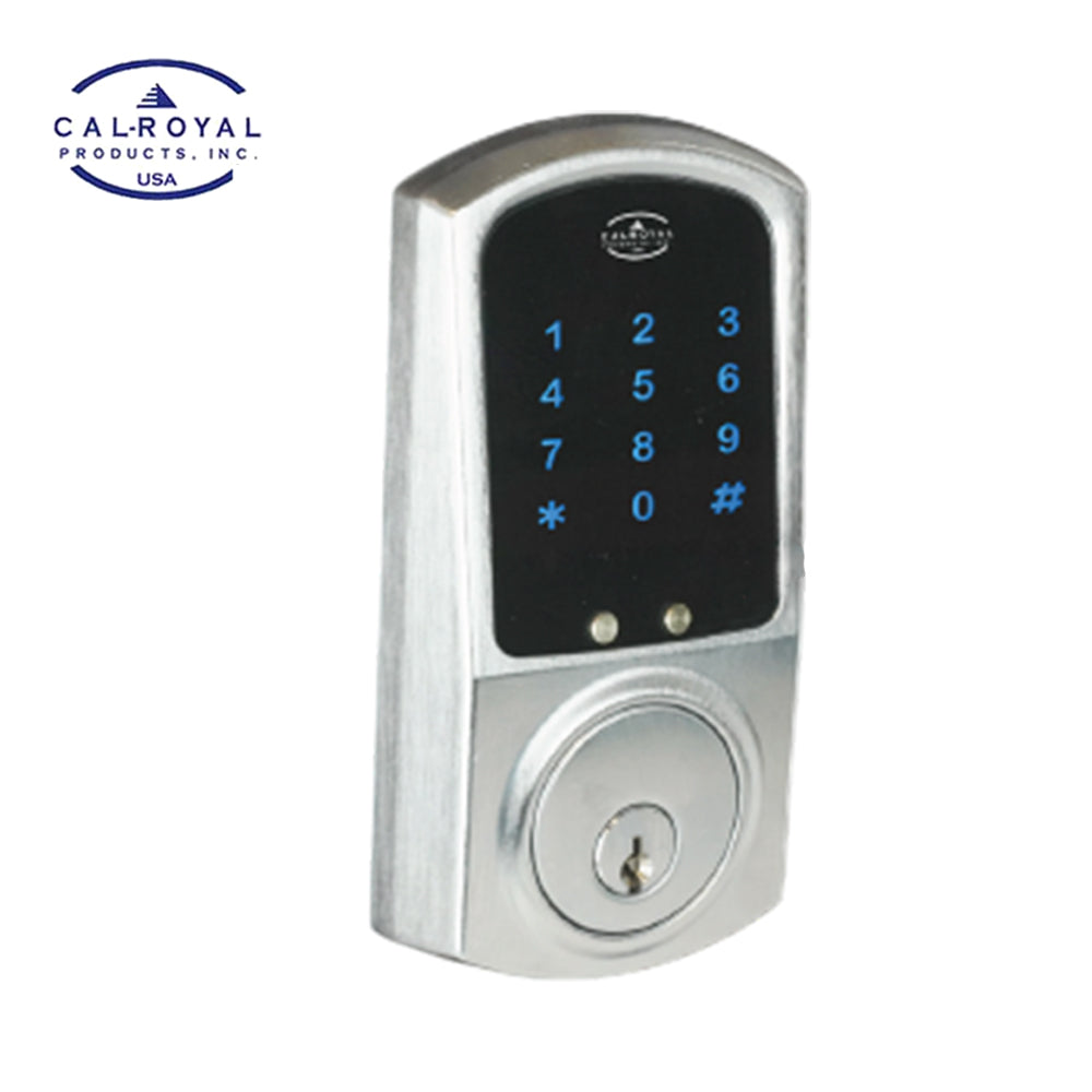 Cal-Royal - JE-80M-SCM - Smart Digital Touch Screen, RFID and Smart Connect Motorized Deadbolt Lock with Smart Connect Module - Grade 2
