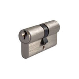 Cal-Royal - KE-SCC-D-C - Double Euro Profile Cylinder - Schlage C Keyway - 6-pin - Length 60mm - US15 - Clear Coated Satin Nickel Plated (619)