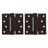 Cal-Royal - NEWSH44SQ - Residential Spring Hinges Square Corner - Size 4" x 4" - US10B - Dark Oxidized Satin Bronze Oil Rubbed (613) (Pack of 2)