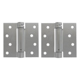 Cal-Royal - NEWSH44SQ - Residential Spring Hinges Square Corner - Size 4" x 4" - US15 - Clear Coated Satin Nickel Plated (619) (Pack of 2)