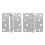 Cal-Royal - NEWSH44SQ - Residential Spring Hinges Square Corner - Size 4" x 4" - US26D - Satin Chromium Plated (626) (Pack of 2)