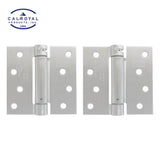 Cal-Royal - NEWSH44SQ - Residential Spring Hinges Square Corner - Size 4" x 4" - US26D - Satin Chromium Plated (626) (Pack of 2)