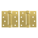 Cal-Royal - NEWSH44SQ - Residential Spring Hinges Square Corner - Size 4" x 4" - US3 - Bright Polished Brass (605) (Pack of 2)