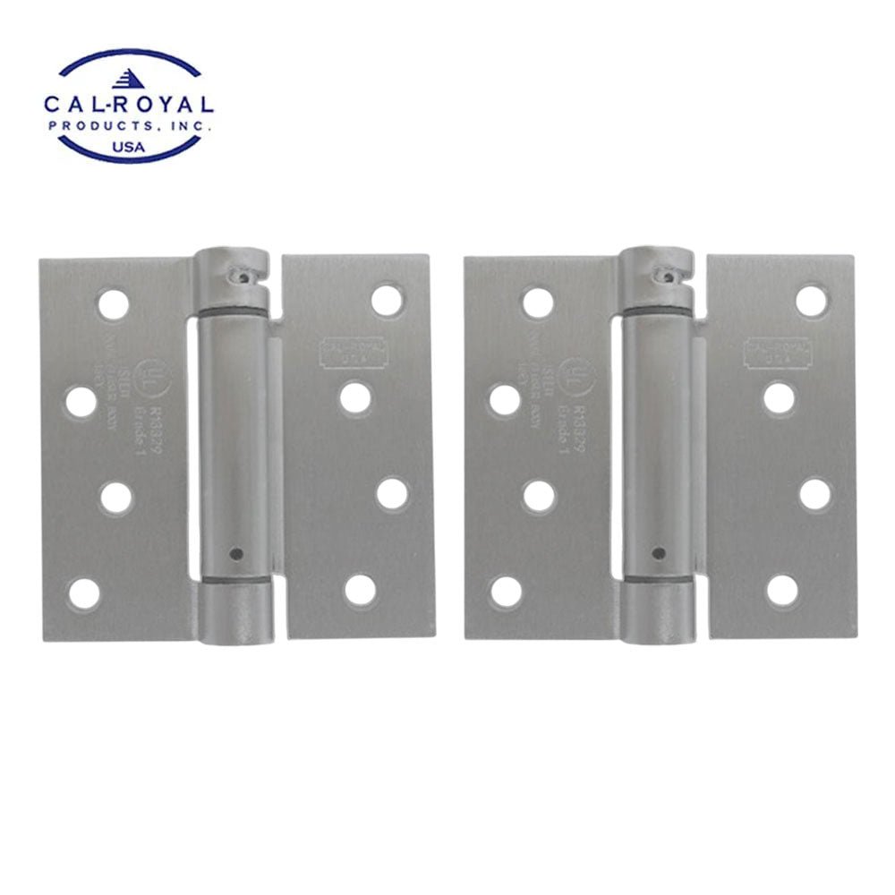 Cal-Royal - NEWSH44SQ - Residential Spring Hinges Square Corner - Size 4" x 4" - USP - Primed for Painting (600 (Pack of 2)