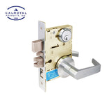 Cal-Royal - SC8453 - Entrance Mortise Lockset with SS Lever and 2 3/4" Backset - Grade 1 - US26D - Satin Chromium Plated (626)