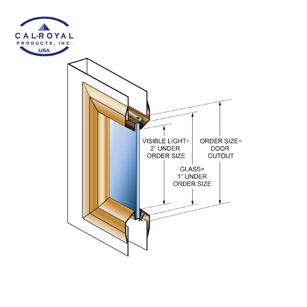 Cal-Royal SVL Vision Low Profile Lite Frame for 3/16" to 1/4" Thick Glass and 1-3/4" Door