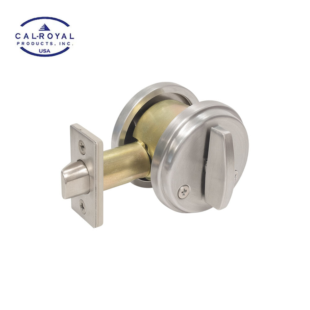 Cal-Royal - ULDL-80 - Guardian Series Standard Duty Cylindrical Dead Latches with Turn Piece and Blank Plate - Grade 2