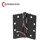 Command Access - ETH BB79 - Energy Transfer Hinge - 5 Knuckle Standard Weight - 1/4" Radius Corner - Steel Base Material - L1 (Black-693)