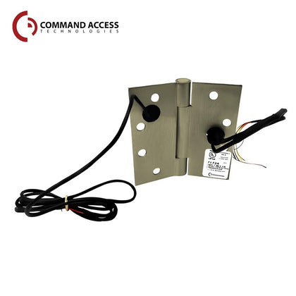 Command Access - ETM-CB85 - Energy Transfer Monitor Hinge - 3 Knuckle Heavy Weight - Brass Base Material - US4 (Satin Brass-606)