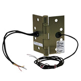 Command Access - ETM-BB99 - Energy Transfer Monitor Hinge - 5 Knuckle Heavy Weight - Brass Base Material - US5 (Satin Brass Antique-609)