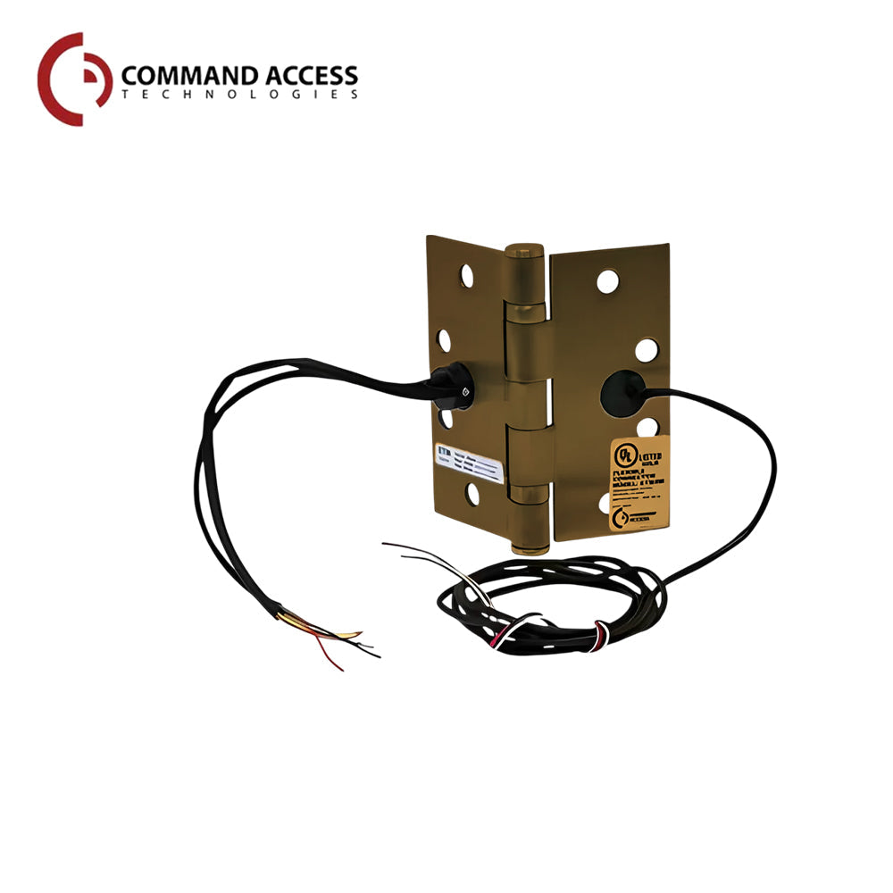 Command Access - ETM-BB79 - Energy Transfer Monitor Hinge - 5 Knuckle Standard Weight - Steel Base Material - US10A (Antique Bronze Laq.-641)