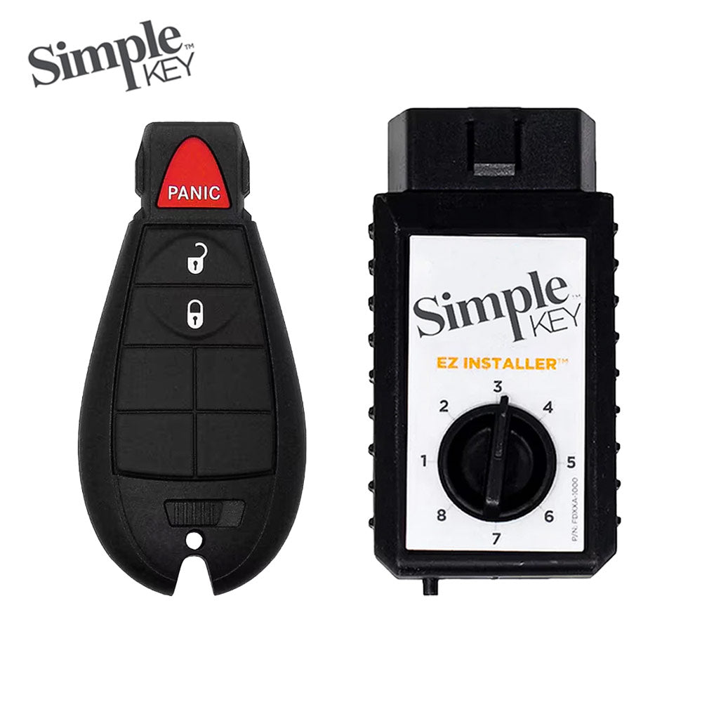Simple Key 3 Button Remote with Panic, 4 Button Remote Start Button Pa ...