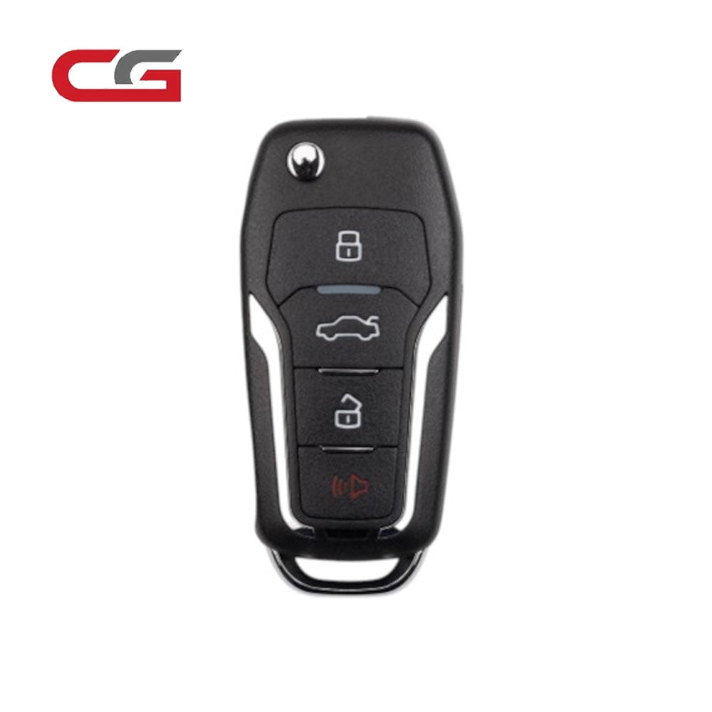 CGDI - A12-3-1 - Ford Style (Flip-4BTN-Unmovable Key Ring) 4 Buttons Wire Remote