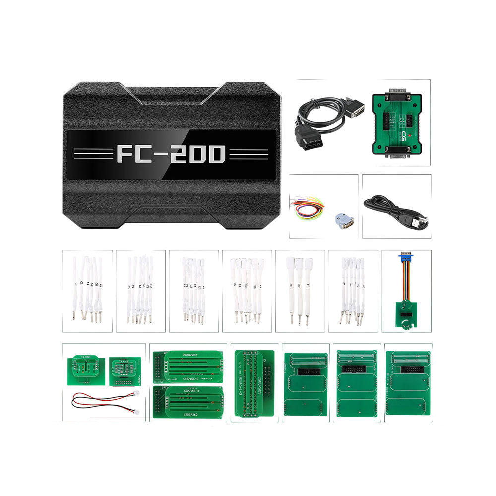 CGDI CG FC200 ECU Programmer Full Version with 6HP/8HP, MSV90, N55, N20, B48, B58 Adapters (MPC5XX and Free DTC Off Function)
