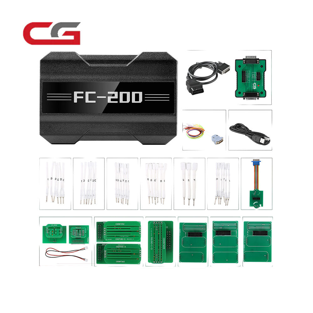 CGDI CG FC200 ECU Programmer Full Version with 6HP/8HP, MSV90, N55, N20, B48, B58 Adapters (MPC5XX and Free DTC Off Function)