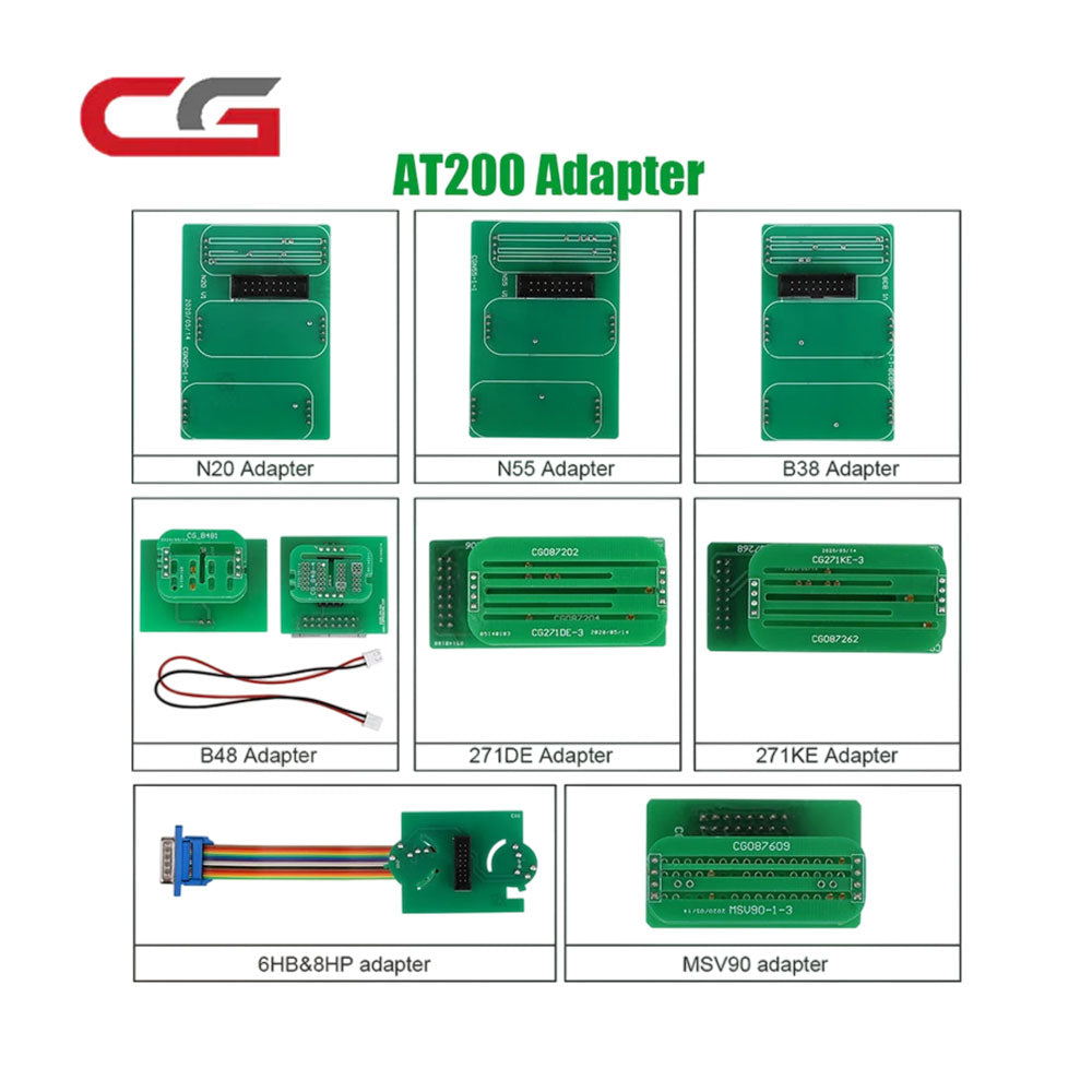 CGDI CG FC200 ECU Programmer Full Version with 6HP/8HP, MSV90, N55, N20, B48, B58 Adapters (MPC5XX and Free DTC Off Function)