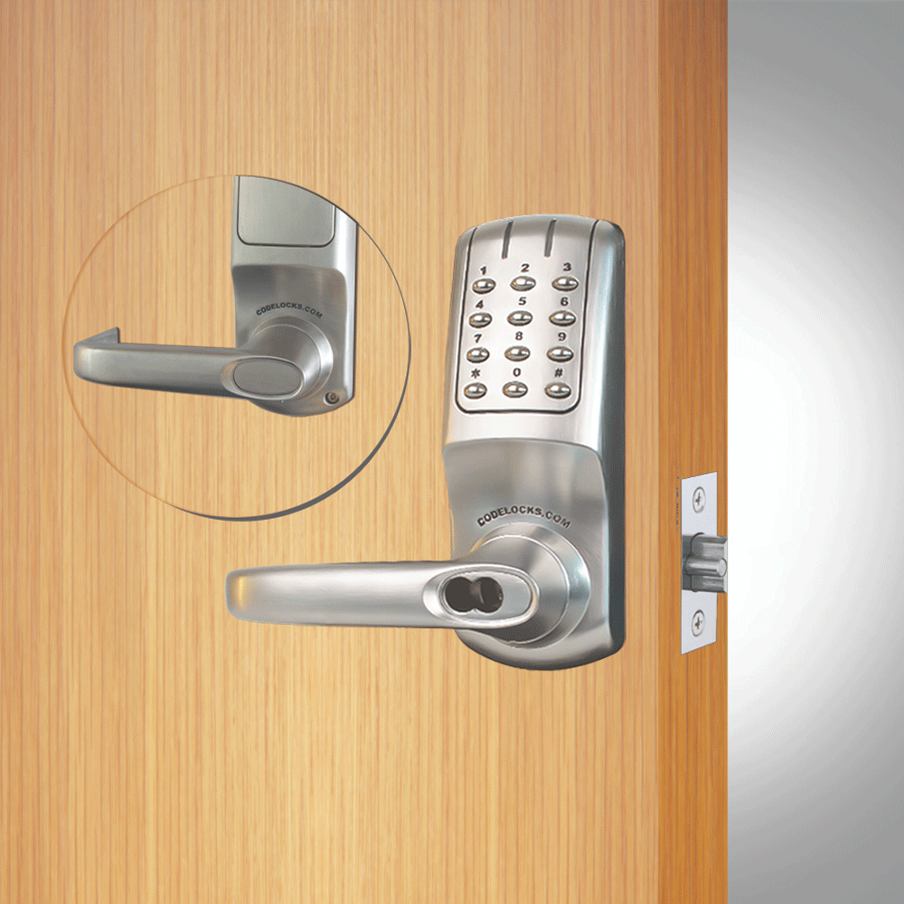 Steel Code Locks Codelocks CL5210 Electronic, Heavy Duty, Grade 2, Brushed Steel, Optio ...