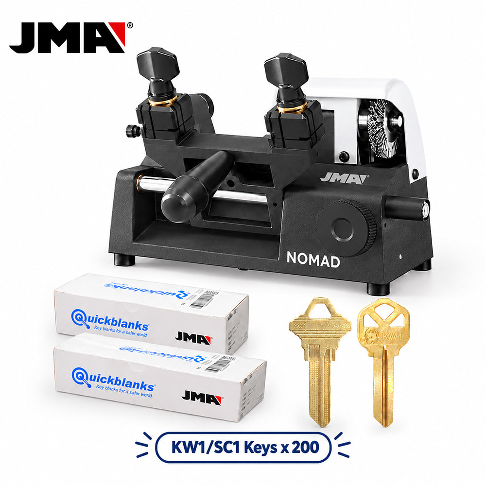 JMA NOMAD Portable Key Duplicator Machine with FREE 200 KW1 and SC1 Key Blanks