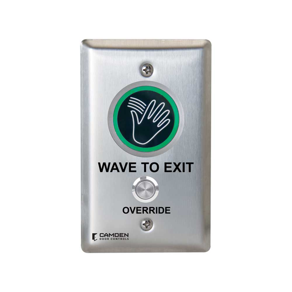 Camden - CM-241M - ValueWave+ Microwave Hands-Free Touchless Switch with Override - Red/Green LED