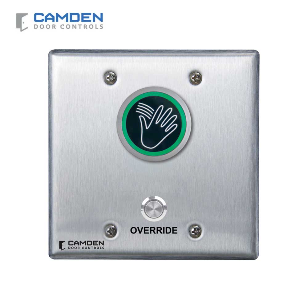 Camden - CM-241M - ValueWave+ Microwave Hands-Free Touchless Switch with Override - Red/Green LED