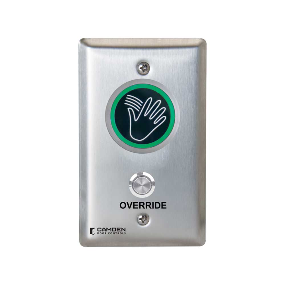 Camden - CM-241M - ValueWave+ Microwave Hands-Free Touchless Switch with Override - Red/Green LED