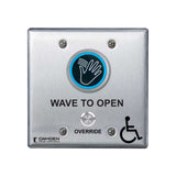 Camden - CM-242M - ValueWave+ Microwave Hands-Free Touchless Switch with Override - Blue/Green LED