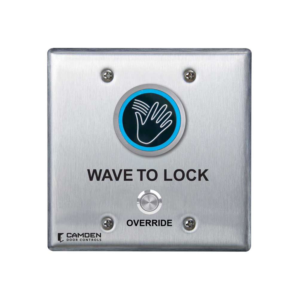 Camden - CM-242M - ValueWave+ Microwave Hands-Free Touchless Switch with Override - Blue/Green LED