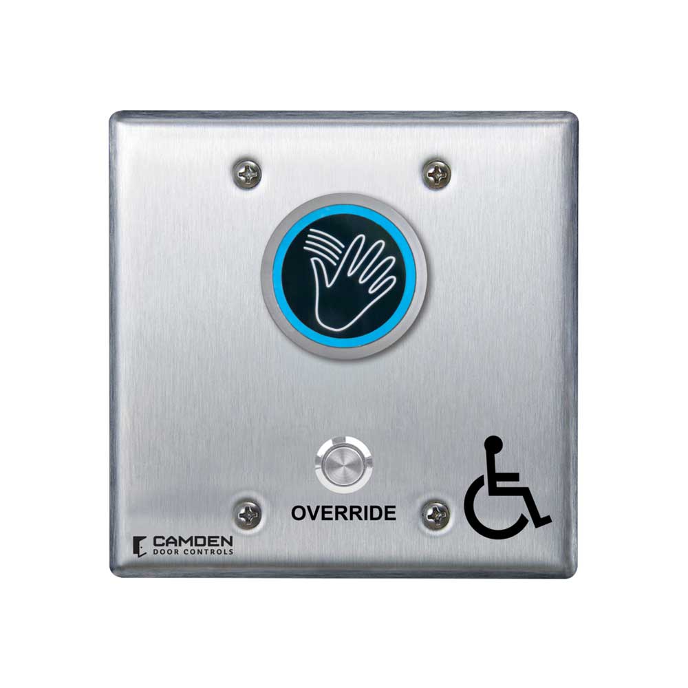 Camden - CM-242M - ValueWave+ Microwave Hands-Free Touchless Switch with Override - Blue/Green LED