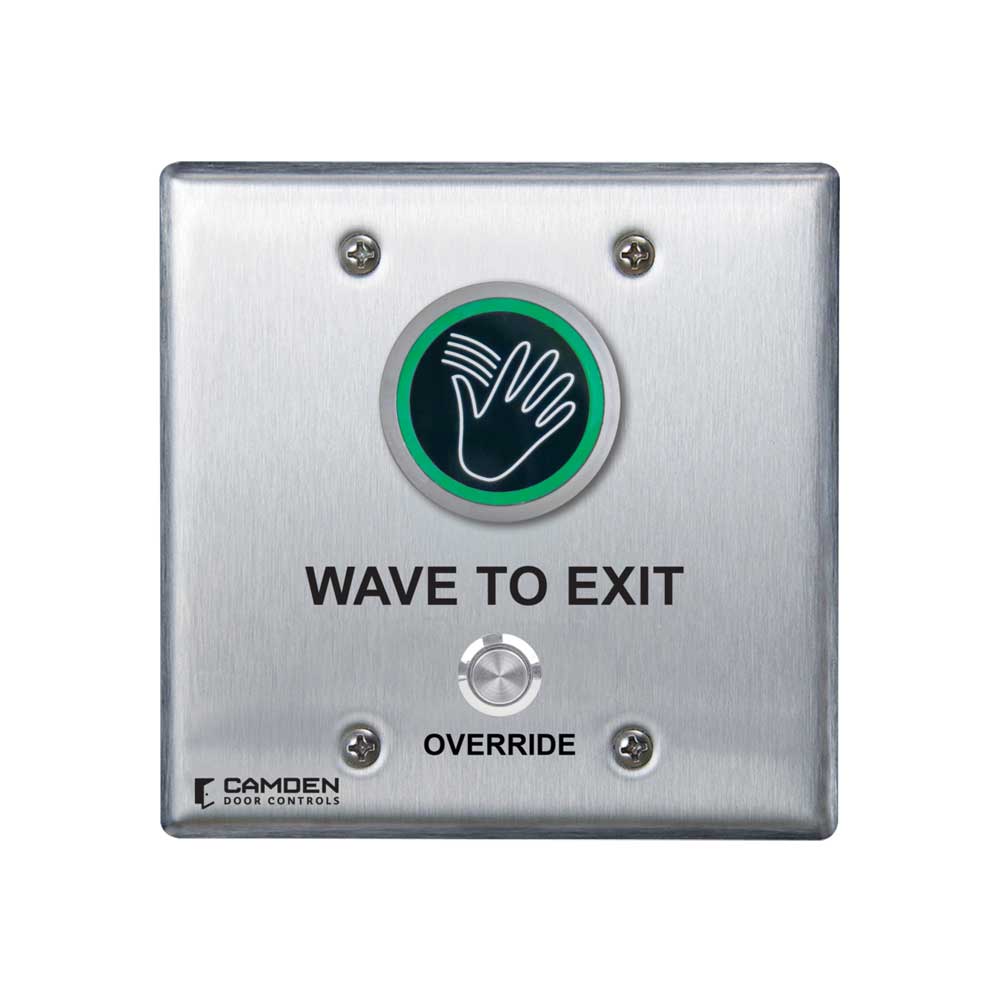 Camden - CM-242M - ValueWave+ Microwave Hands-Free Touchless Switch with Override - Blue/Green LED