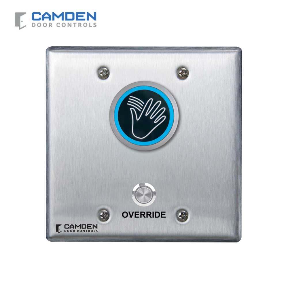 Camden - CM-242M - ValueWave+ Microwave Hands-Free Touchless Switch with Override - Blue/Green LED