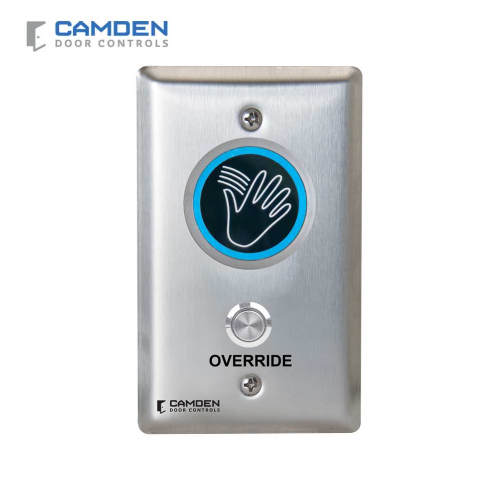 Camden - CM-242M - ValueWave+ Microwave Hands-Free Touchless Switch with Override - Blue/Green LED