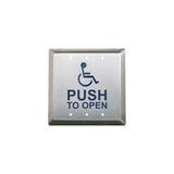 Camden CM-45/4 Square Push Plate Switch 4-1/2" with Push to Open Sign