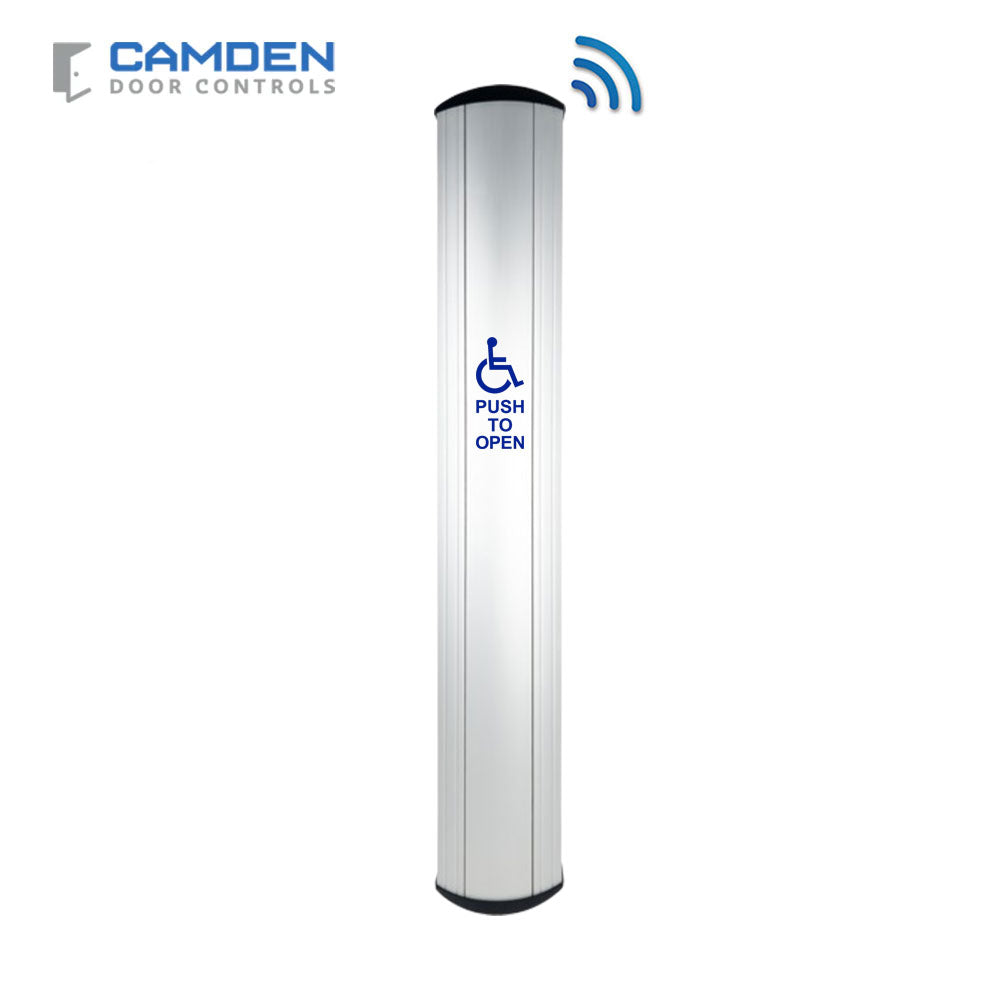 Camden CM-8536K Side Load Push Plate Switch with Built-in Kinetic No-Battery Wireless Transmitter - Size 36" x 4.5"