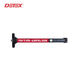 Detex - V40 Value Series Delayed Egress Wide Stile Rim Exit Device with 99 Strike and 3 Ft Flex Conduit Kit