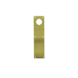 Don-Jo - CFK-70-605 - Push Plate 3-1/2 Width and 15 Length with 2-1/8 Cylindrical Lock Hole at 2-1/2 on Center From Top - 605 (Bright Brass Finish)
