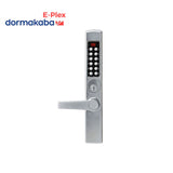 Dormakaba E-Plex - E3065MSNL - Electronic Pushbutton Mortise Dead latch for Adams Rite with Narrow Stile Lever Lock and Schlage C Keyway - Grade 1
