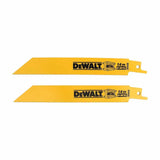 DEWALT - DW4808-2 - Bi-Metal Reciprocating Saw Blade - 14 TPI Straight Back - 6" (2 Pack)