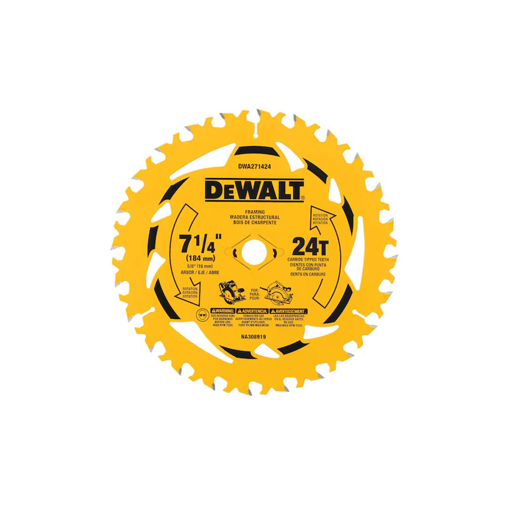 DEWALT - DWA271424 - Circular Saw Blade 24T - 7-1/4 Inch