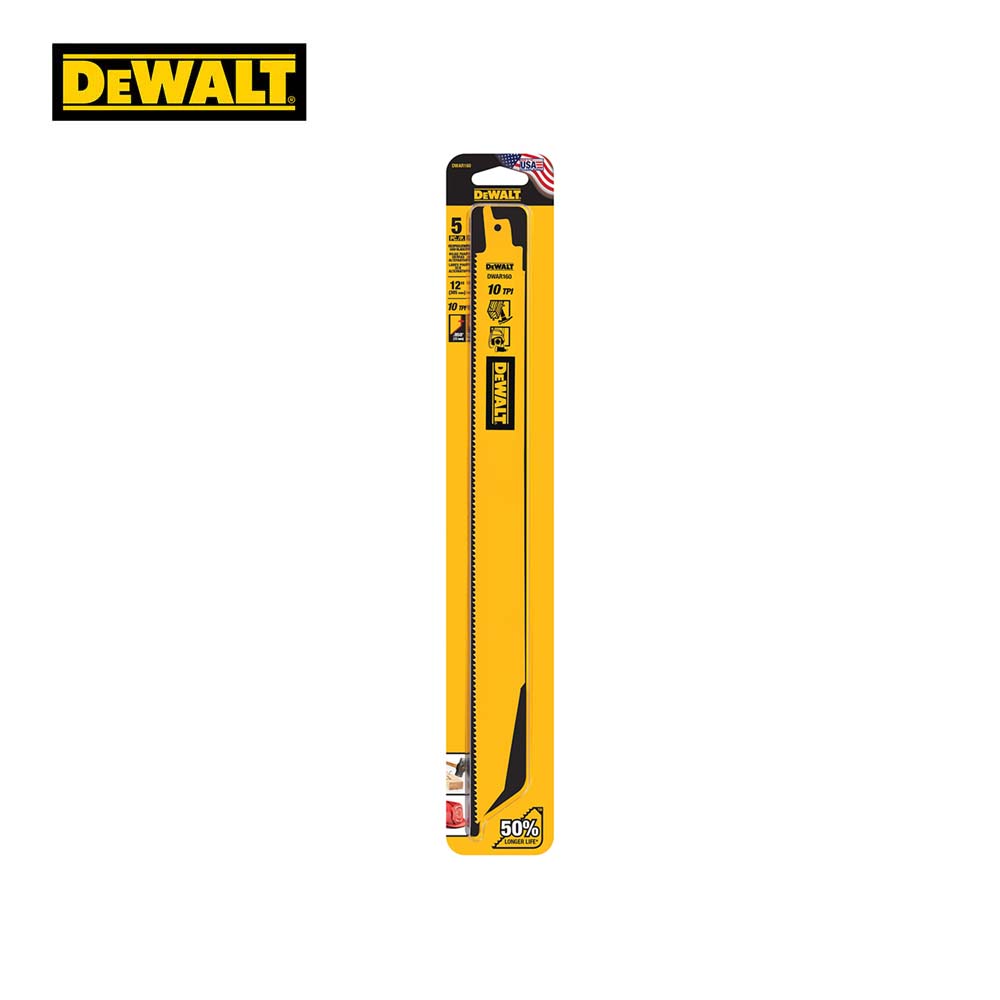 DEWALT - DWAR160 - Demolition Bi-metal Reciprocating Saw Blades - 12" (25 Pcs)